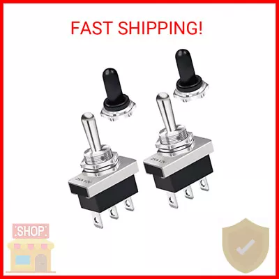 Mankk 2PCS Momentary Toggle Switch 12V 25A SPDT (ON)-Off-(ON) 3Pin 3 Position Wi • $12.69