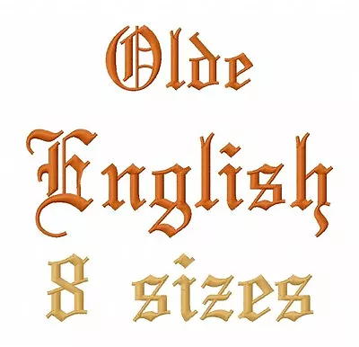 Olde English Font Machine Embroidery Designs On Multi-formatted CD In 8 Sizes • $15.99