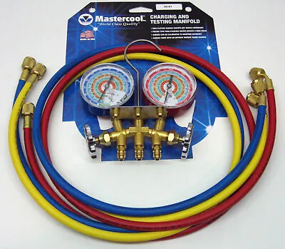 56161 Mastercool Air Conditioning Refrigeration Manifold W 60  Charging Hoses • $84.36