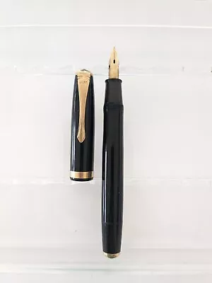 Vtg Rare Black GT Pilot Eyedropper Valve Fountain Pen - 14k Falcon Flex Nib • $66