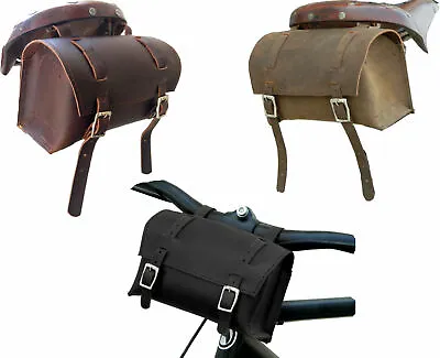 CalyxIN Genuine Leather Bicycle Saddle Box Bag Old Vintage Multi Tool Kit Bag • $26.99