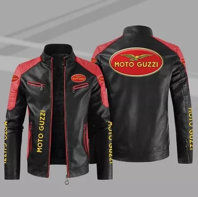 Moto Guzzi Motorbike Original Cowhide Leather Jacket With CE Approved Protection • $208.10