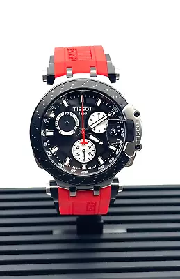 Tissot T-Race Chronograph BlackDial Red Strap Men Watch T1154172705100 • $391.99