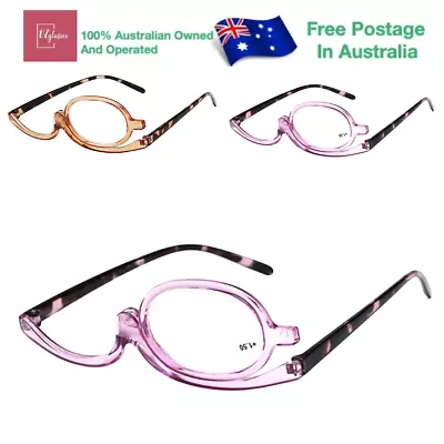 Make Up Womens Magnifying Eyeglasses Flip Light Foldable Reading Glasses • $7.95