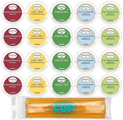 Tea Sampler (20 Count) Keurig K Cups Assortment With 10  Honey Sticks • $49.18