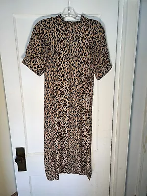 Anthropologie McKenzie Short Sleeve Leopard Print Dress Size XS. C320 • $36.40