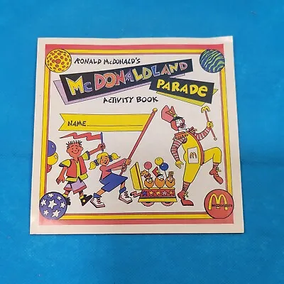 Vintage Ronald McDonald's 1996 McDonaldland Parade Activity Book Unused • $6.21