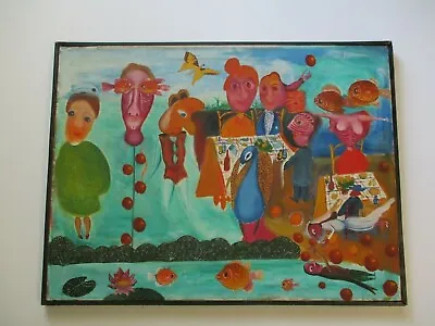 Valentin Zenkovsky Oil Painting Vintage Russian Surrealism Expressionism Lsd Mod • $1250