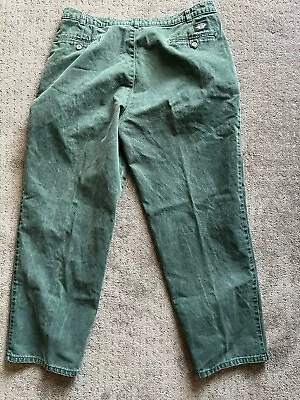 DOCKERS Vintage Pleated Dress Pants 40x30 Men Chino Dress Pants Green • $11.40