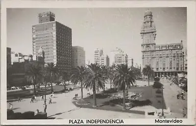 RPPC Postcard Plaza Independencia Montevideo Brazil  • $20.01