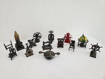 Vintage Die-Cast Metal Brass Pencil Sharpener Miniature Scale Lot Of 13 • $89