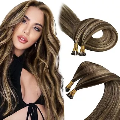 Sunny Itip Human Hair Extensions Brown I Tip Hair Extensions Human Hair Dark ... • $64.73