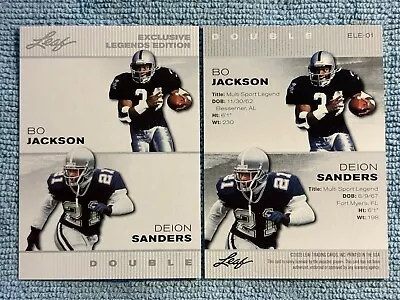 Bo Jackson Deion Sanders 2023 Exclusive Double Legends Edition Football Card • $4.50