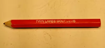 Vintage Sharpened Pencil Twin Lakes Golf Club Red White • $12.50