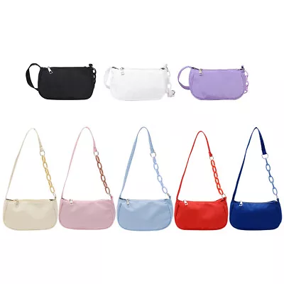 Women Casual Nylon Handbag Purse Ladies Portable Small Totes Travel Shoulder Bag • £4.31