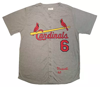 Stan Musial #6 1963 St. Louis Cardinals MLB Baseball Jersey Match Up Size XL • $27.50