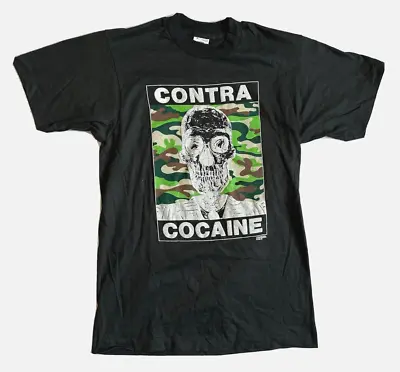 VTG Fruit Of The Loom Contra Cocaine Jackson Browne Shirt M Robbie Conal Art NOS • $39.99