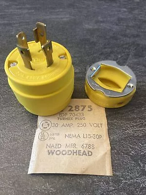 WOODHEAD 2875 NEMA L15-30P TURNEX WATER TIGHT PLUG 30A  250V EDP 70433 Safety • $20