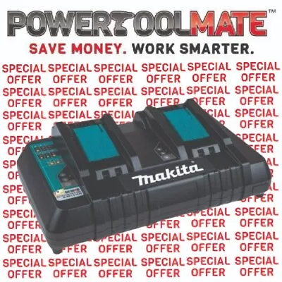 Makita DC18RD 7.2v-18v LXT Twin Port Rapid Battery Charger 230v Genuine • £93.99