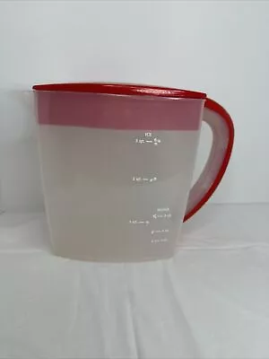 Mr Coffee Iced Tea Maker Pitcher 3 Quart Replacement Red Rectangular  W/Lid TM75 • $19.90