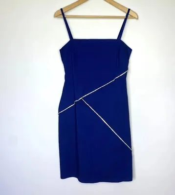 Y2K Navy Blue Jewel Dress Size 14 • £23