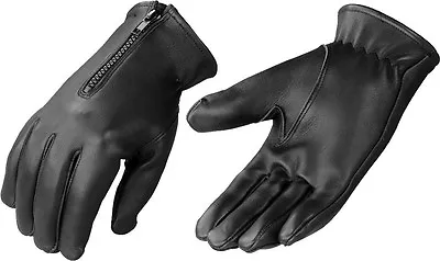 Milwaukee Leather SH226TH Men's Black Thermal Lined Leather Gloves With Zipper • $19.99