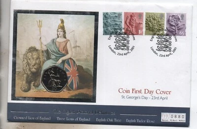 £1.04 • Buy Pictorial Definitives FIFTY PENCE Coin Cover 2001 Contains 50p Coin