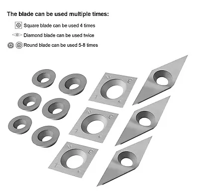 Carbide Tip Inserts Blades For Chisel Cutter Wood Turning Lathe Tool Accessories • £24.37