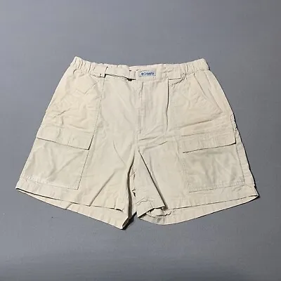 $11.81 • Buy Columbia PFG Cargo Shorts Adult Large Belted Elastic Waist Outdoor Fishing Mens
