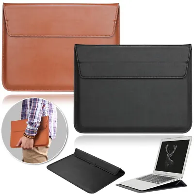 £8.99 • Buy For Apple IPad/Macbook Air Pro -Leather Notebook Carrying Sleeve Case Stand Bag