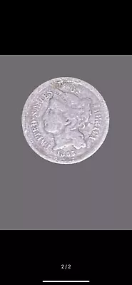 Scarce 1865 Proof Silver 3 Cent Piece • $50