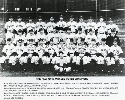 $4.93 • Buy 1939 New York Yankees Baseball World Series Champions 8x10 Team Photo