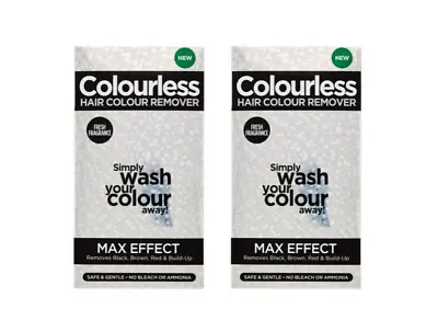 2 X Colourless MAX EFFECT Hair Colour Remover Ammonia & Bleach Free - Free Post • £9.75