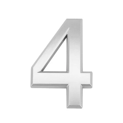 £2.99 • Buy 32nd Chrome Effect ABS Plastic Door Number With Self Adhesive Back 7CM
