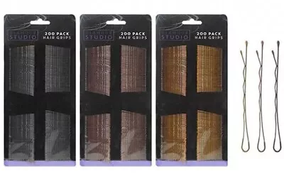 200x Hair Styling Sliders Pin Blonde Waved Kirby Hair Grips Clips Bobby  • £3.29