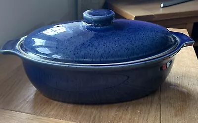 Vintage Denby Cottage Blue Casserole Dish With Lid Large 3.75 Pint VGC • £24.95