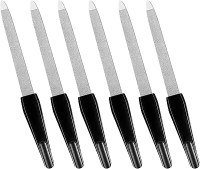 Fingernail Files 6 Pack Metal Nail Files Stainless Steel Finger Nail Filers Tool • $5.97