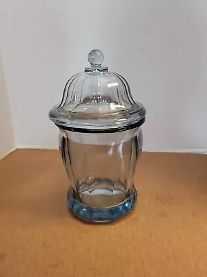 Vintage Indiana Blue Glass  Paneled Apothecary Canister/Jar • $22