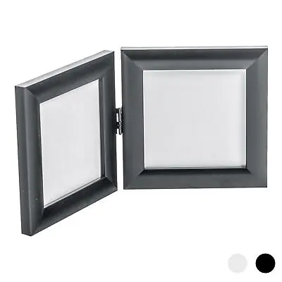 Folding 2 Photo Frame Standing Hanging Picture Display 4 X 4  Black • £8