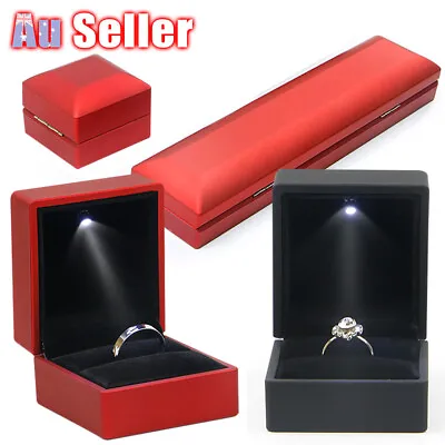 $10.25 • Buy LEDLighted Jewelry Pendant Necklace Box Case Jewellery Display Gift Ring Storage