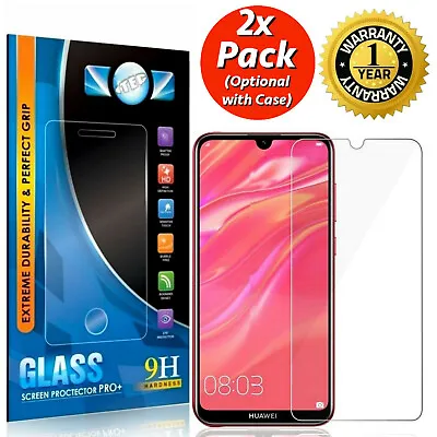 £3.99 • Buy For Huawei Tempered Glass Screen Protector P20 30 Pro Lite Y6 Y5 Y7 Y9 2019 Case