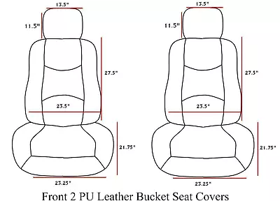 MA Leatherette Front Pair Low Back Bucket Seat Cover For Mazda • $52