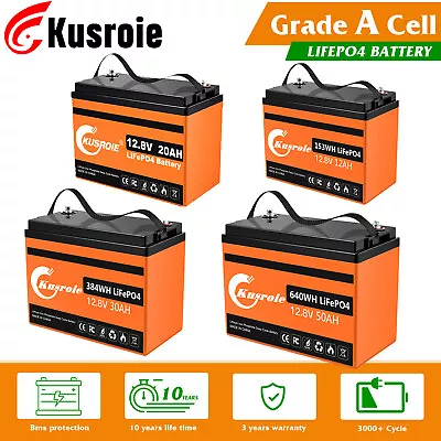 12AH 20AH 30AH 50AH 12V Deep Cycle Lithium Battery LiFePO4 For RV Boat Solar Kit • $22.98