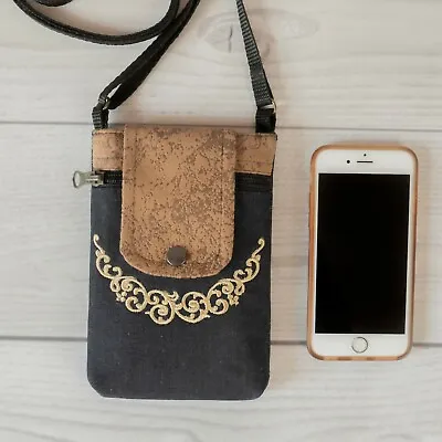 Cell Phone Purse Crossbody With A Pocket Small Iphone Bag For Women Handmade • £43.43