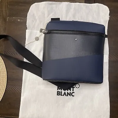 Montblanc Extreme 2.0 Blk Blue Leather Messenger Crossbody Bag Brand New Rp $880 • $400