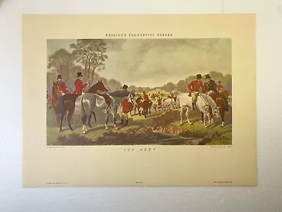 Herring's Fox Hunting Scenes BREAKING COVER Vintage Engraving Print 15x20 • $59.99