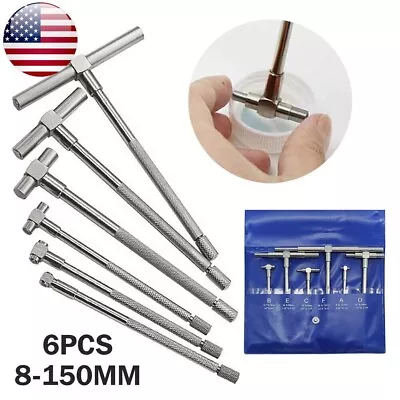 6pcs Telescopic Gauge 8-150mm Adjustable Inner Diameter Gauge Micrometer Tool • $17.69