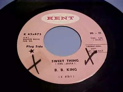 B.B. King -PROMO- EX VINYL & EX AUDIO- Sweet Thing / Soul Beat (1967 Soul/Blues) • $12.99