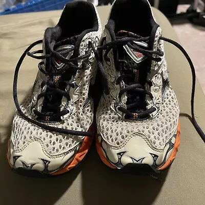 Mizuno Wave Precision 11. Men Size 11 Orange Silver White • $19.99