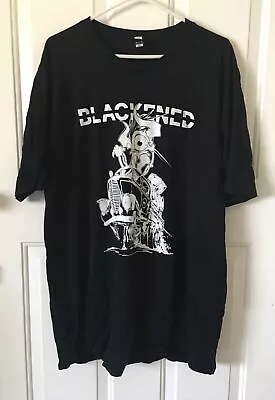 METALLICA BLACKENED WHISKEY Aftershock 2019 Black Rat Fink Metal T Shirt Men 2X • $10